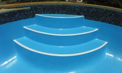 Professionally painted commercial swimming pool